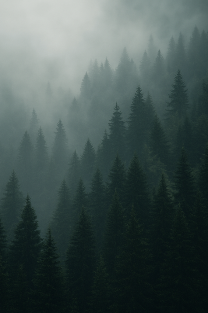 Forêt dense enveloppée de brume illustrant la compréhension progressive et la lecture en profondeur des mécanismes invisibles.