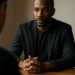 Portrait d’un homme afro-américain en situation d’entretien, illustrant l’écoute active et la profondeur de l’interview.