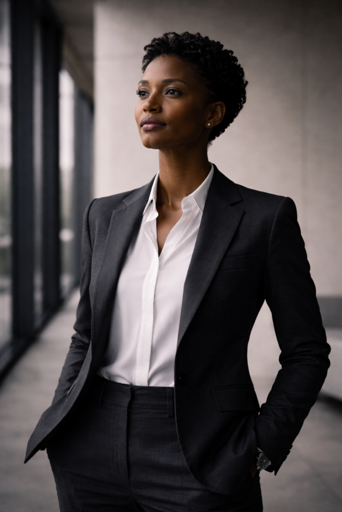 dirigeante africaine corporate autorité calme stratégie pouvoir communication